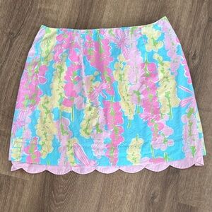 Lilly Pulitzer Vintage Floral Pastel Women's Skirt Print Dragonfly Size 4